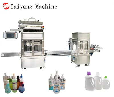 100-1200ml Filling Capacity Double Head Tracking Laundry Detergent Shampoo Liquid Filling Machine