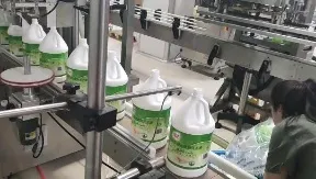 Full Automatic Plastic Round Bottle Packing Label Price Four-Head Filling Machine for Hand Sanitizer