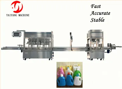 High Speed Four - Head Plastic Bottle Cleaning and Protection Products Series Cap Filling Machine