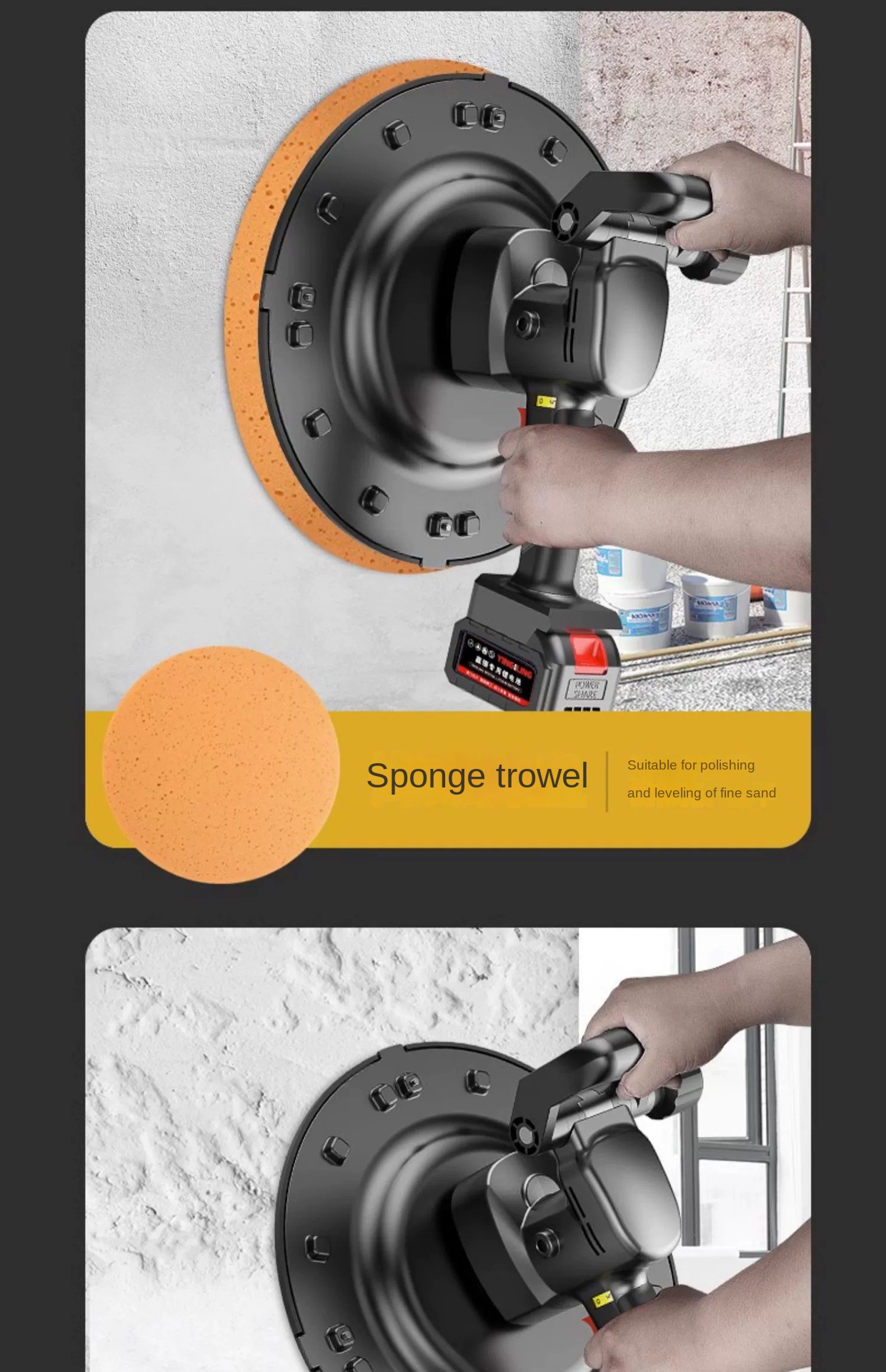 Cross-Border Hand-Held Electric Power Trowel Lithium Battery Wall Plastering Machine for Concrete Putty Powder Foreign Motor