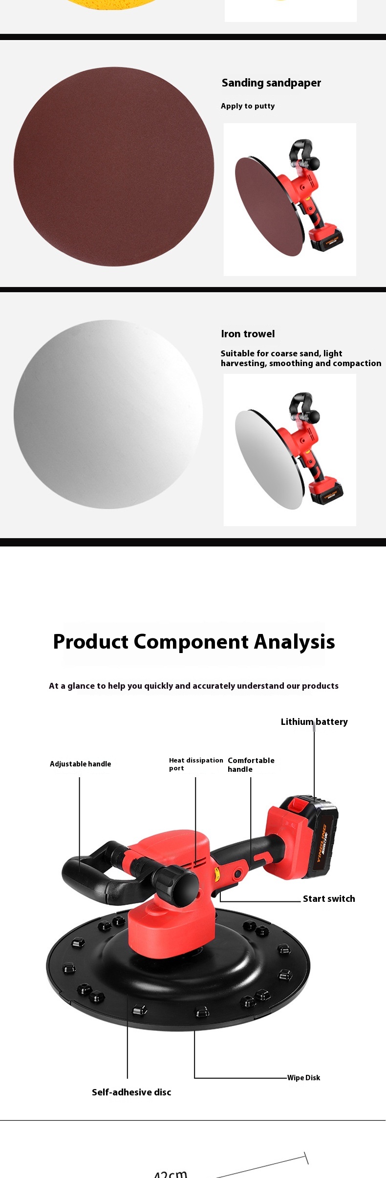 Foreign Trade Hand-Held Electric Lithium Battery Rendering Machine Cross-Border Wall Plastering Concrete Putty Powder Machine