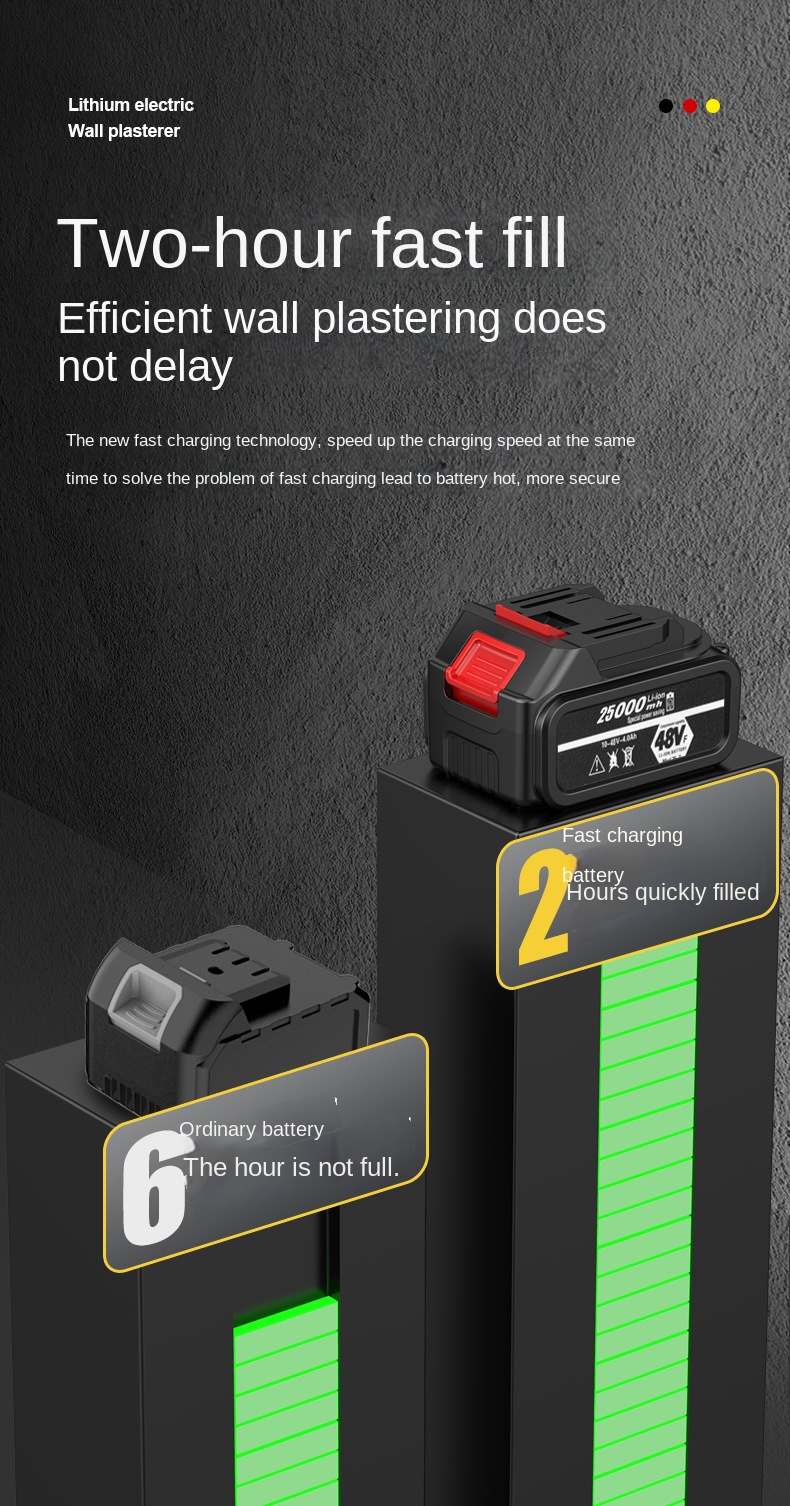 Hand-Held Lithium Electric Wall Grinder Cement Mortar Polishing Machine with Core Motor for Wall & Floor Smoothing