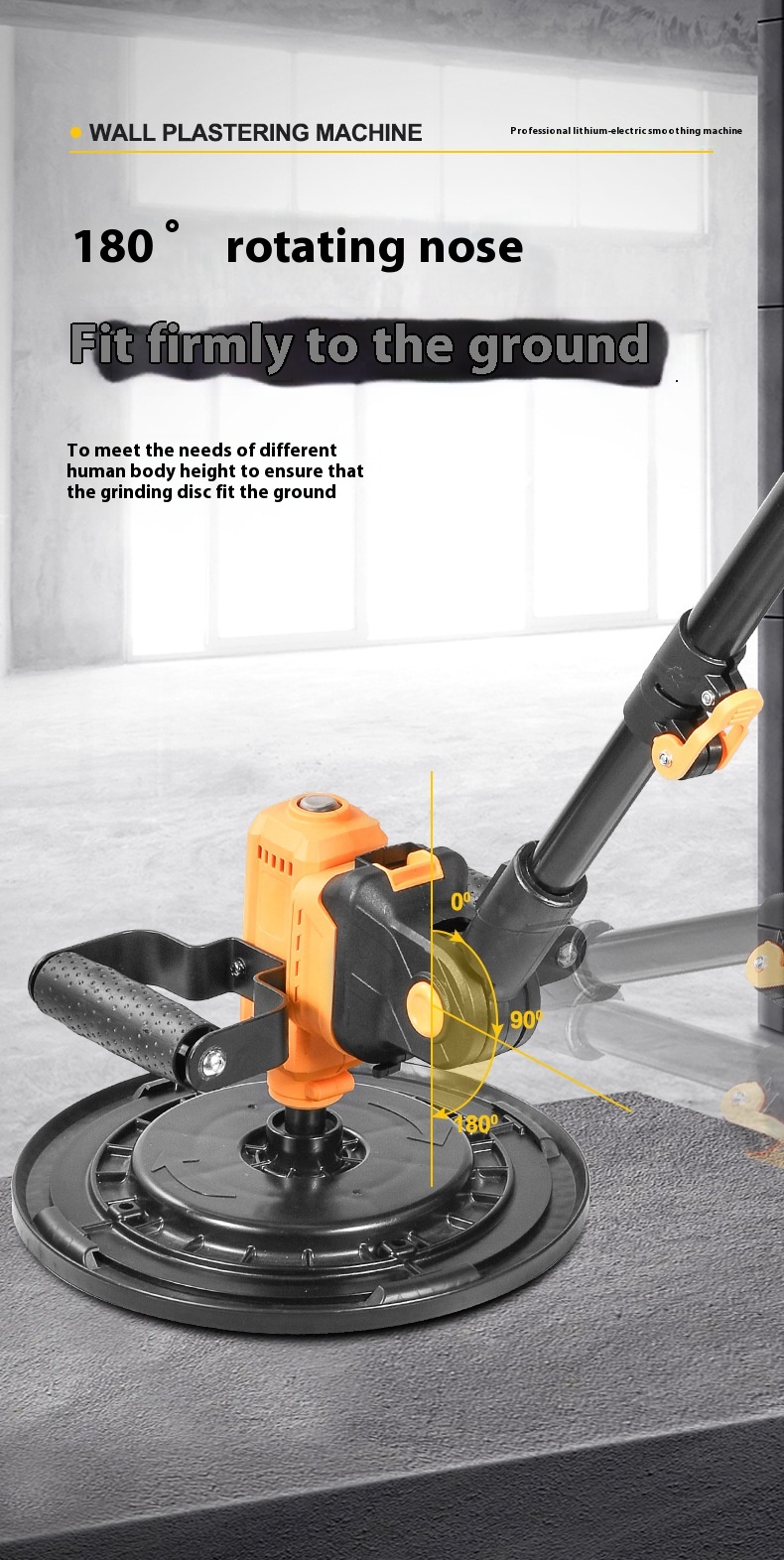 Dual-Purpose Handheld Floor Smoothing Machine Lithium Battery Powered Pure Copper Motor Wholesale One Machine Rendering Machines