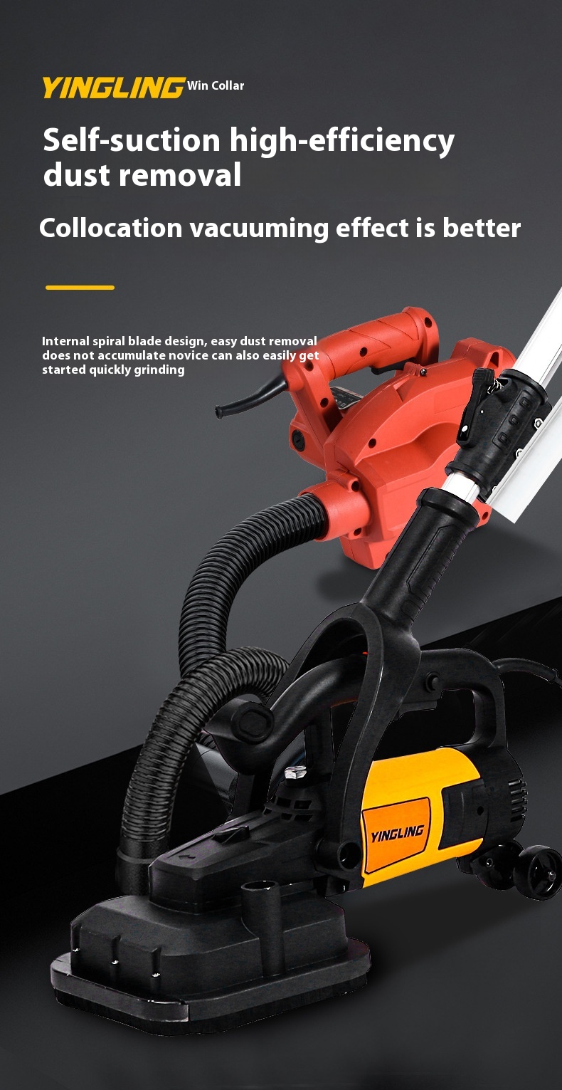 Hand-Held Concrete Grinder Coarse Grinding Machine Extension Rod for Plastering Wall Mortar Wall Electromechanical Trowel