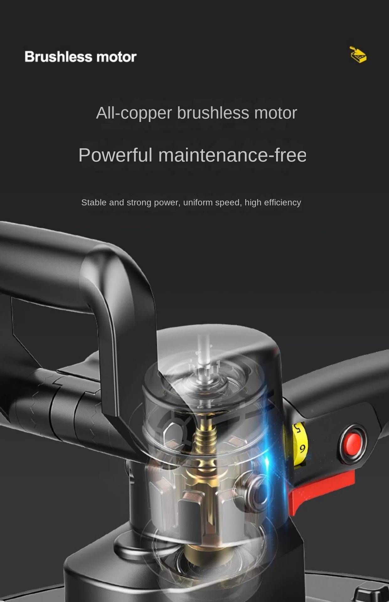 Cross-Border Hand-Held Electric Power Trowel Lithium Battery Wall Plastering Machine for Concrete Putty Powder Foreign Motor