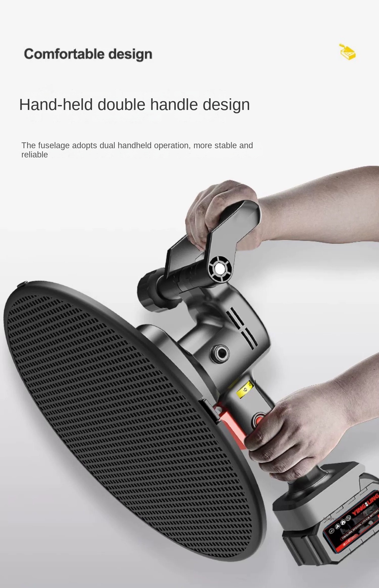 Cross-Border Hand-Held Electric Power Trowel Lithium Battery Wall Plastering Machine for Concrete Putty Powder Foreign Motor
