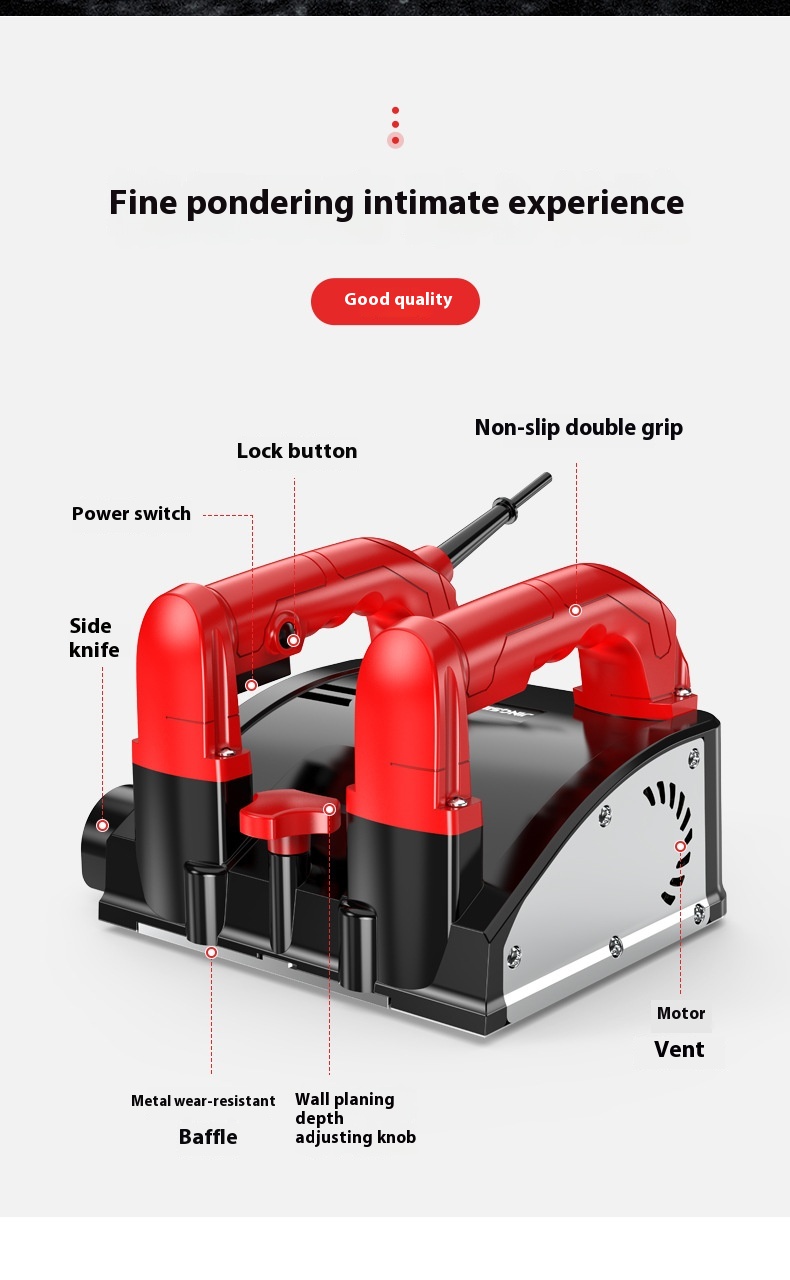 Full-Automatic Electric Wall Grinding Machine Dust-Free Scrapping Putty Powder Spraying 1-Year for Wall Plastering Artifacts