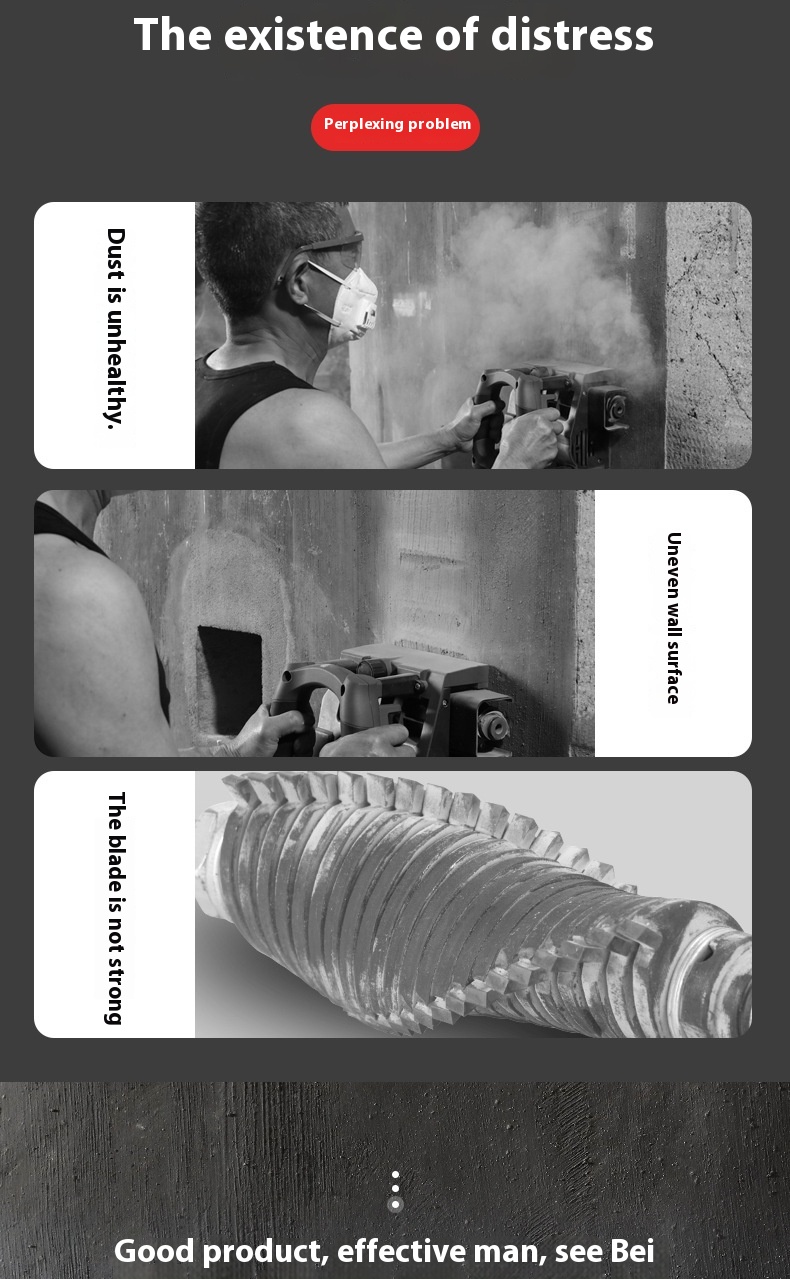 Full-Automatic Electric Wall Grinding Machine Dust-Free Scrapping Putty Powder Spraying 1-Year for Wall Plastering Artifacts
