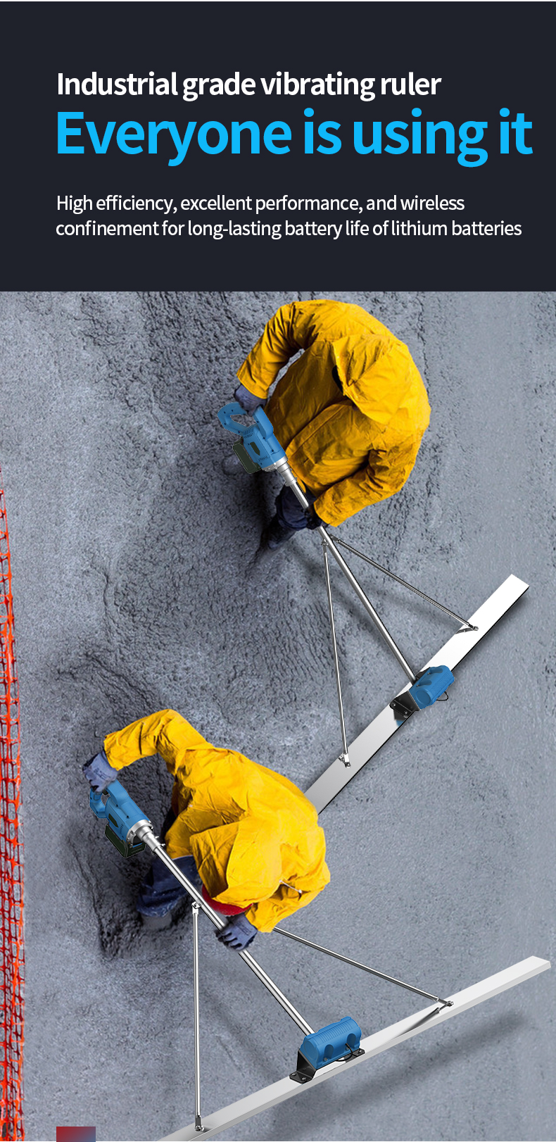 Multifunctional Use Scraping Ruler High Efficiency Level Vibrating Power Concrete Ruler