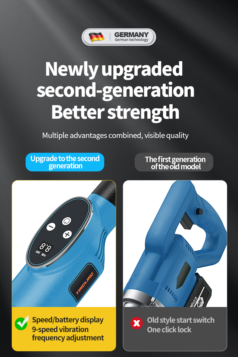 Best Price Lithium Vibrating Concrete Screed Ruler Power Display Electric Screed Concrete Level Vibrator