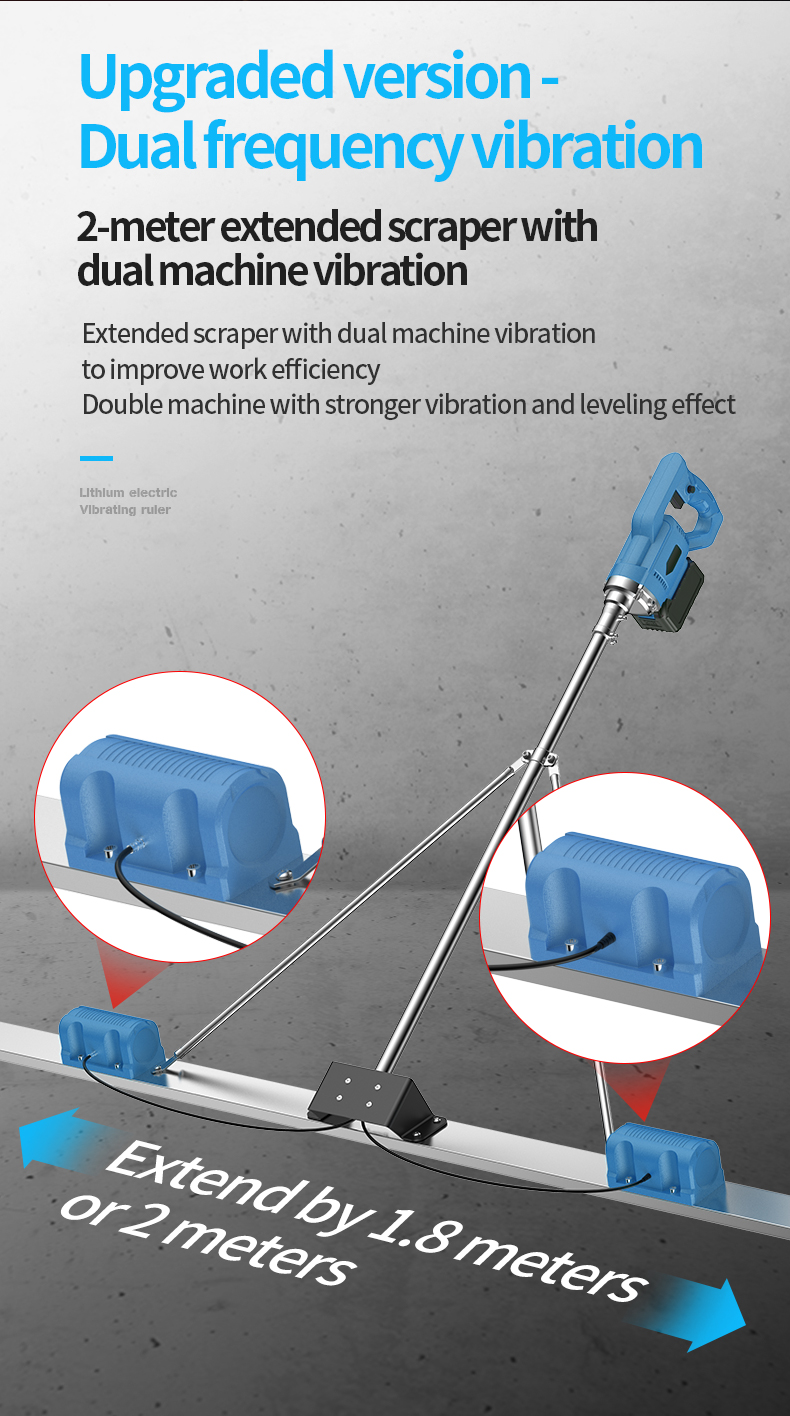 Multifunctional Use Scraping Ruler High Efficiency Level Vibrating Power Concrete Ruler