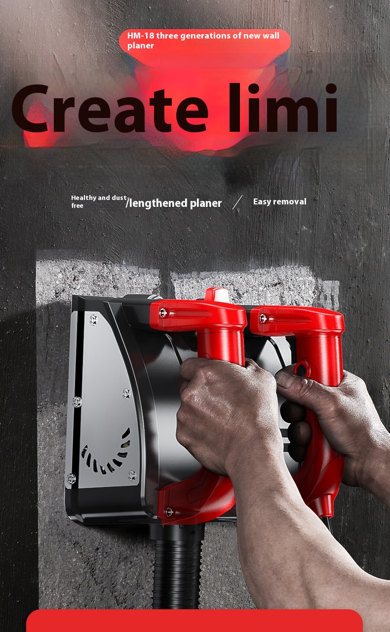 Full-Automatic Electric Wall Grinding Machine Dust-Free Scrapping Putty Powder Spraying 1-Year for Wall Plastering Artifacts