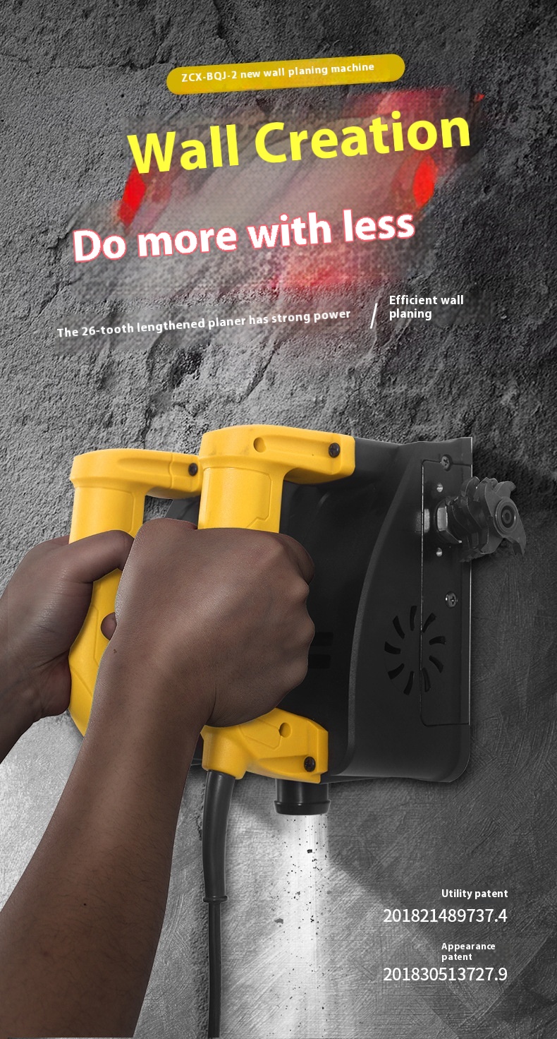 Full-Automatic Electric Wall Grinding Machine Dust-Free Scrapping Putty Powder Spraying Wall Plastering Artifact Construction