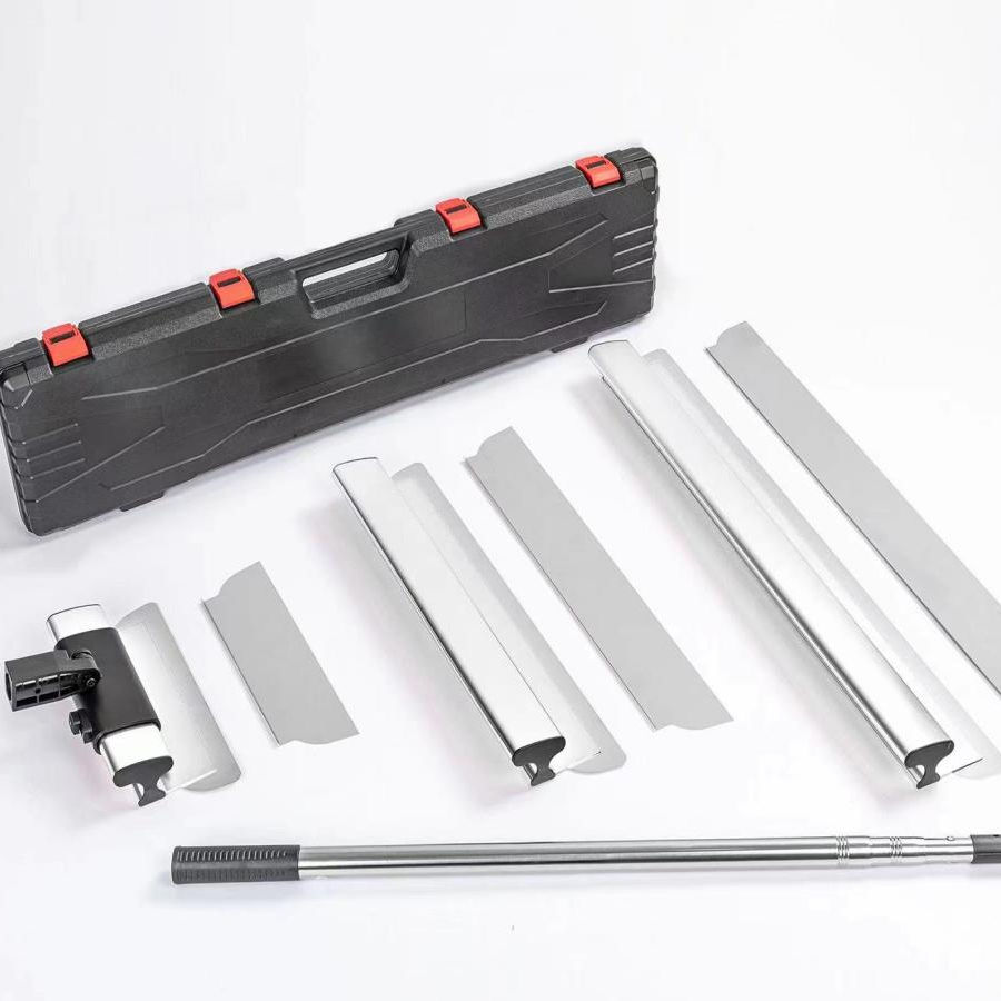 Drywall Skimming Blade Set With Extension Handle Aluminum 302 Stainless Steel Construction Tools