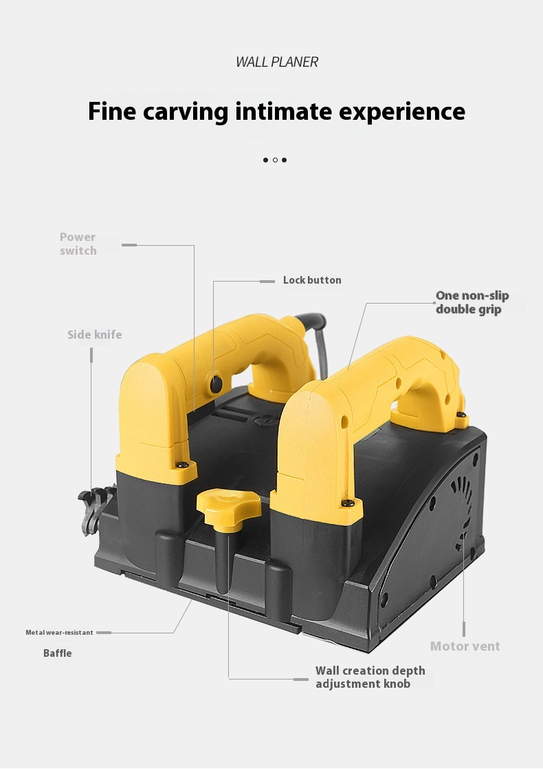 Full-Automatic Electric Wall Grinding Machine Dust-Free Scrapping Putty Powder Spraying Wall Plastering Artifact Construction