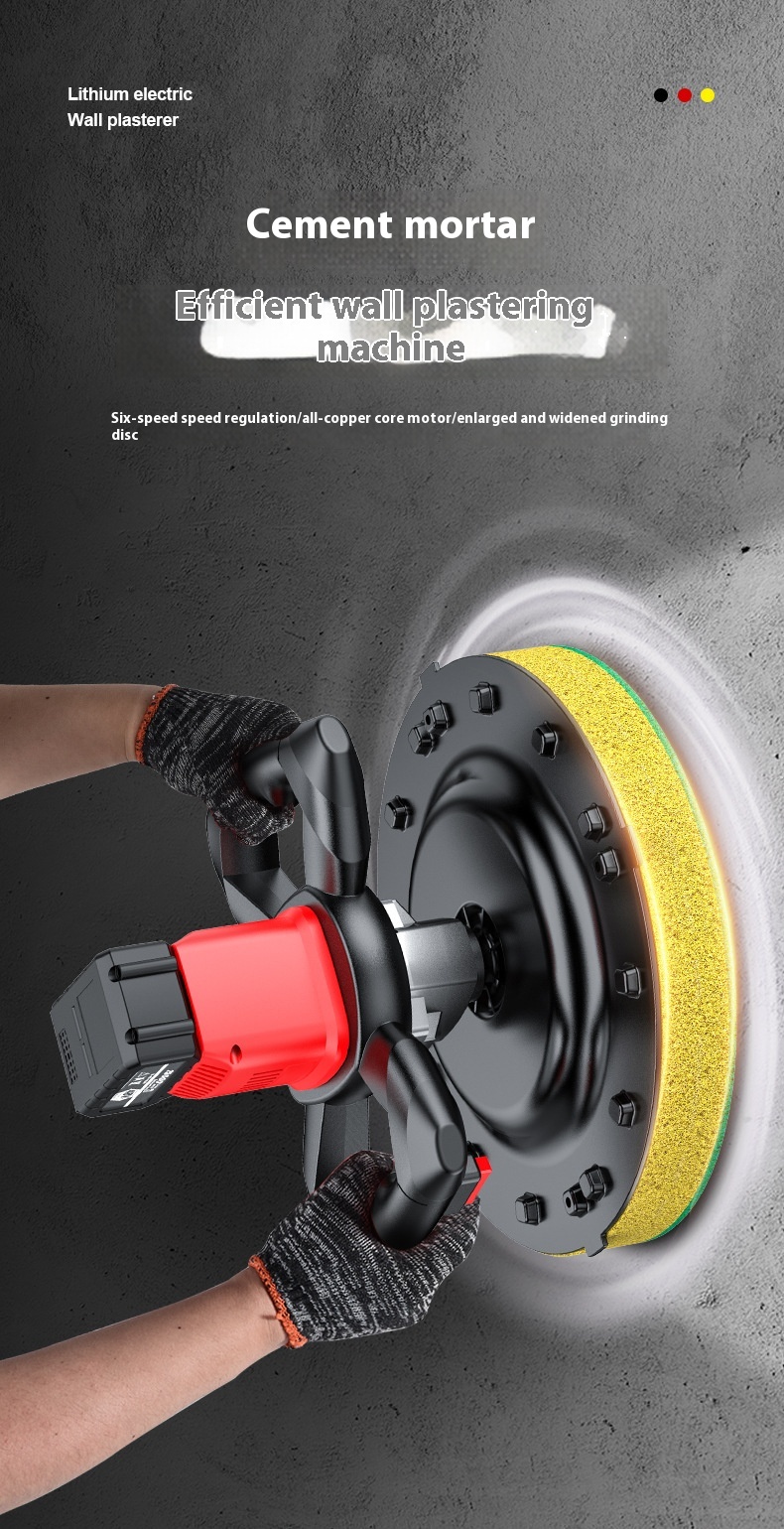 New Electric Concrete Floor Inner Wall Plastering Cement Mortar Mixer Lithium Battery Powered Rendering Machine Wall Plastering