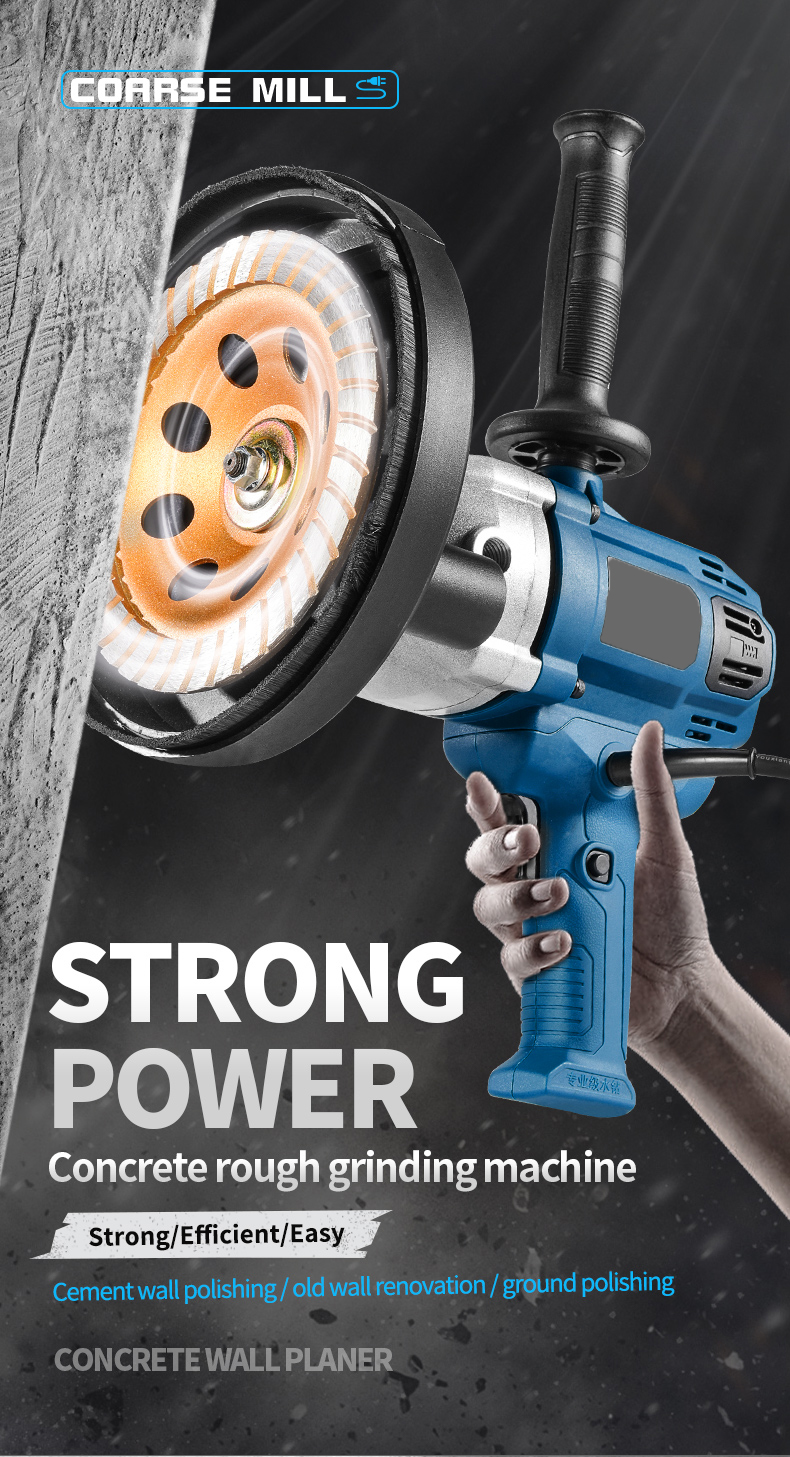 Easy to Operate Concrete Grinding Machine 2800W for Fast Grinding and Polishing of the Ground