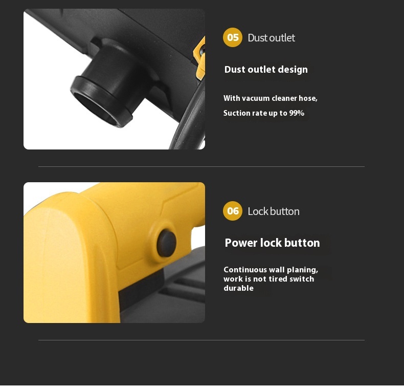 Full-Automatic Electric Wall Grinding Machine Dust-Free Scrapping Putty Powder Spraying Wall Plastering Artifact Construction