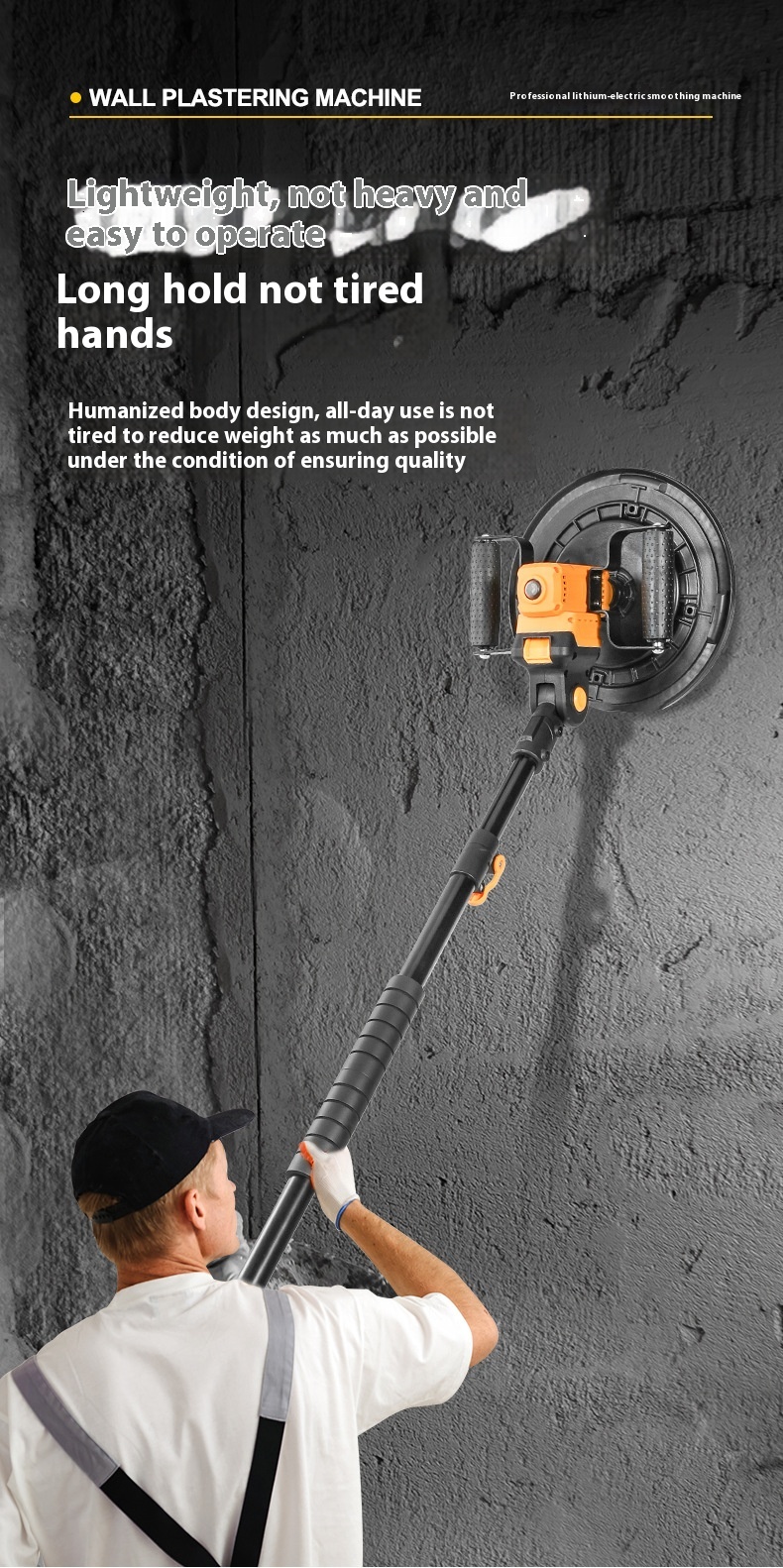 Dual-Purpose Handheld Floor Smoothing Machine Lithium Battery Powered Pure Copper Motor Wholesale One Machine Rendering Machines