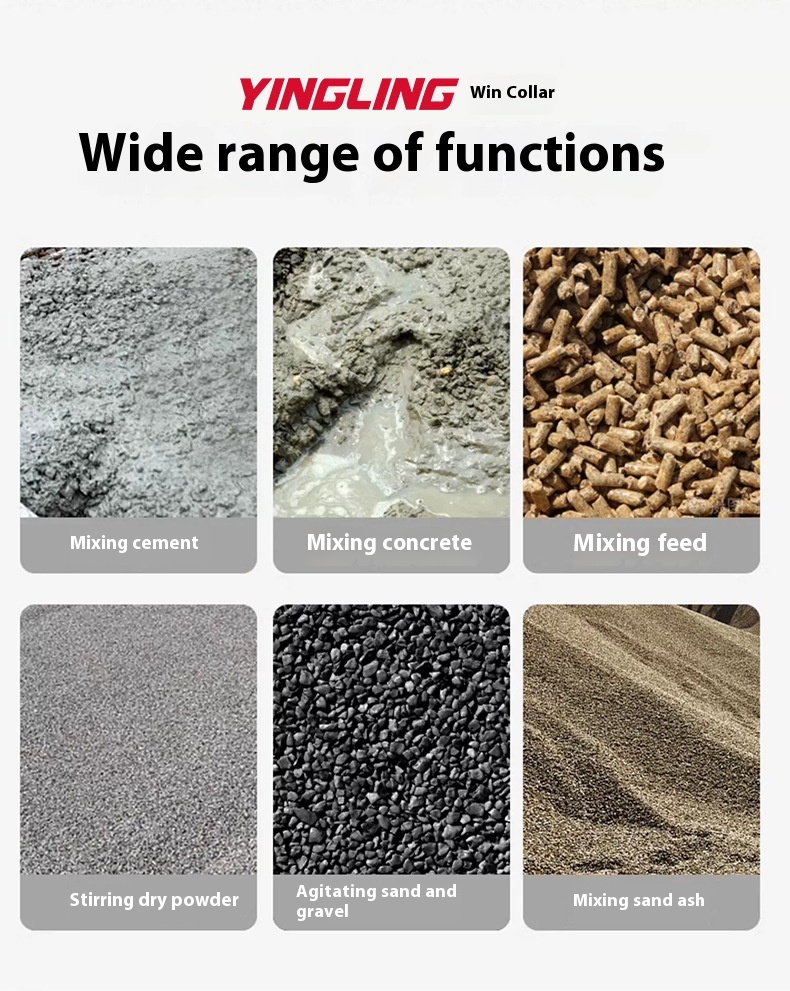 Caterpillar Industrial High Power Electric Mixer Win Collar Double Rod Putty Ash Concrete Mixer Wholesale Core Motor Component